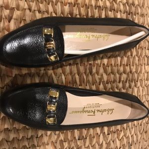 Black Ferragamo Flats